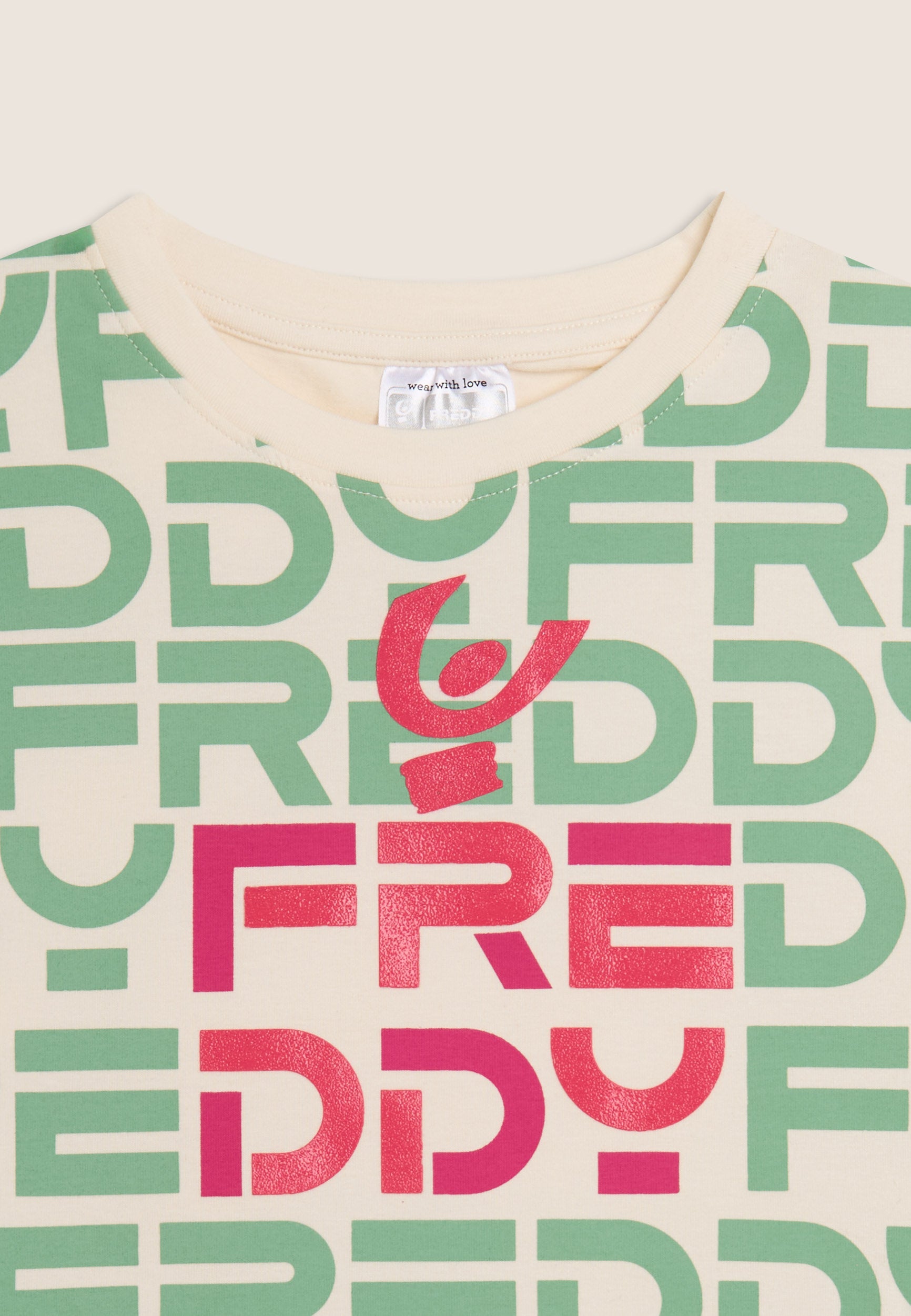 freddy-t-shirt-junior-cropped-all-over-logo-coton-stretch image 6