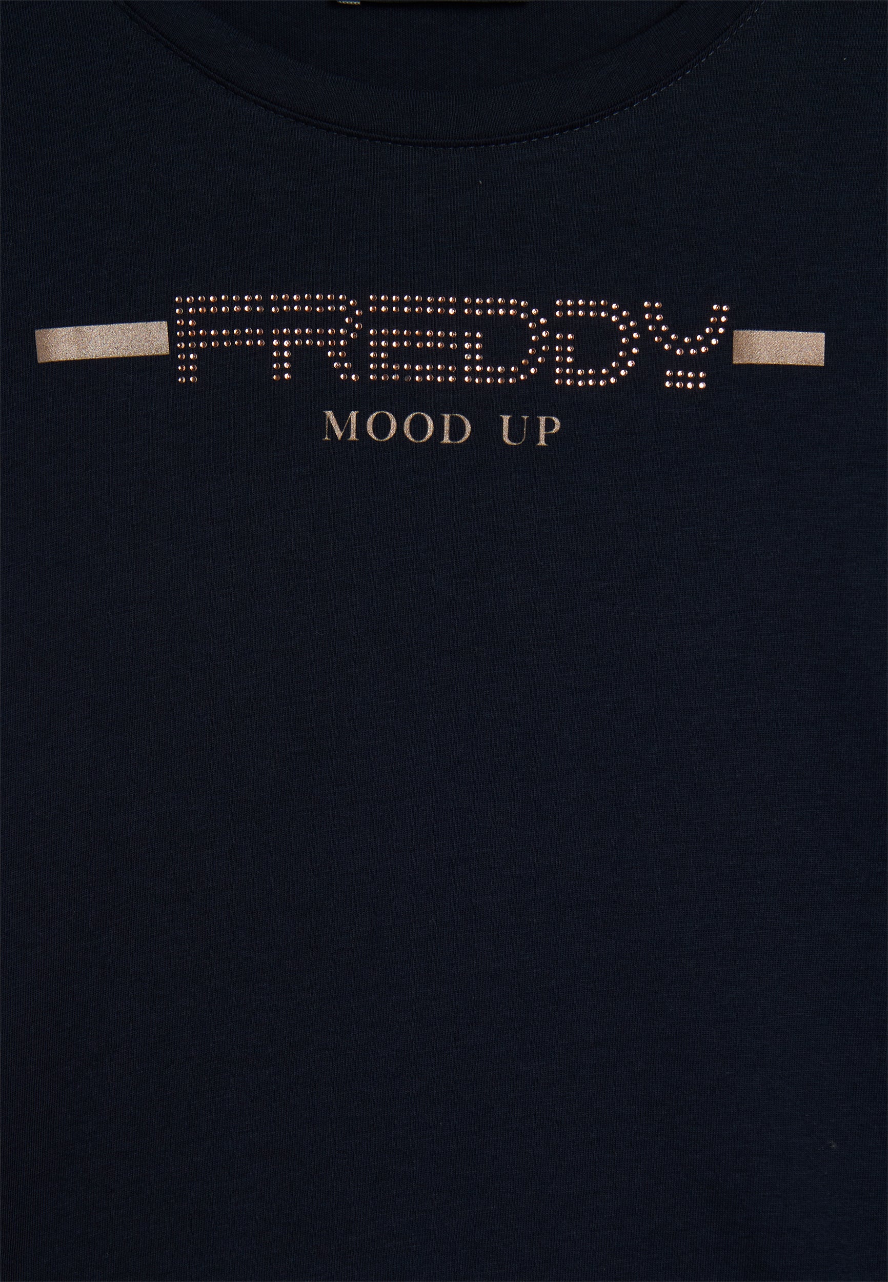 freddy-t-shirt-femme-manches-longues-jersey-supima-logo-strass image 7