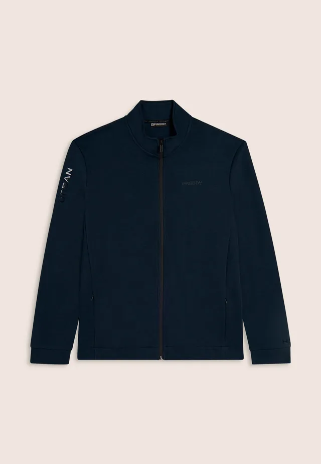 freddy-veste-full-zip-homme-col-haut-effet-brillant image 1