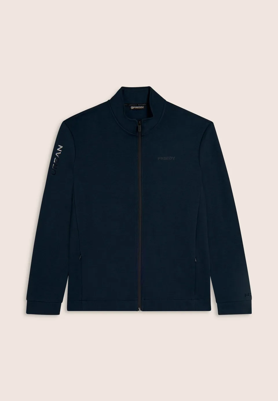 freddy-veste-full-zip-homme-col-haut-effet-brillant image 1