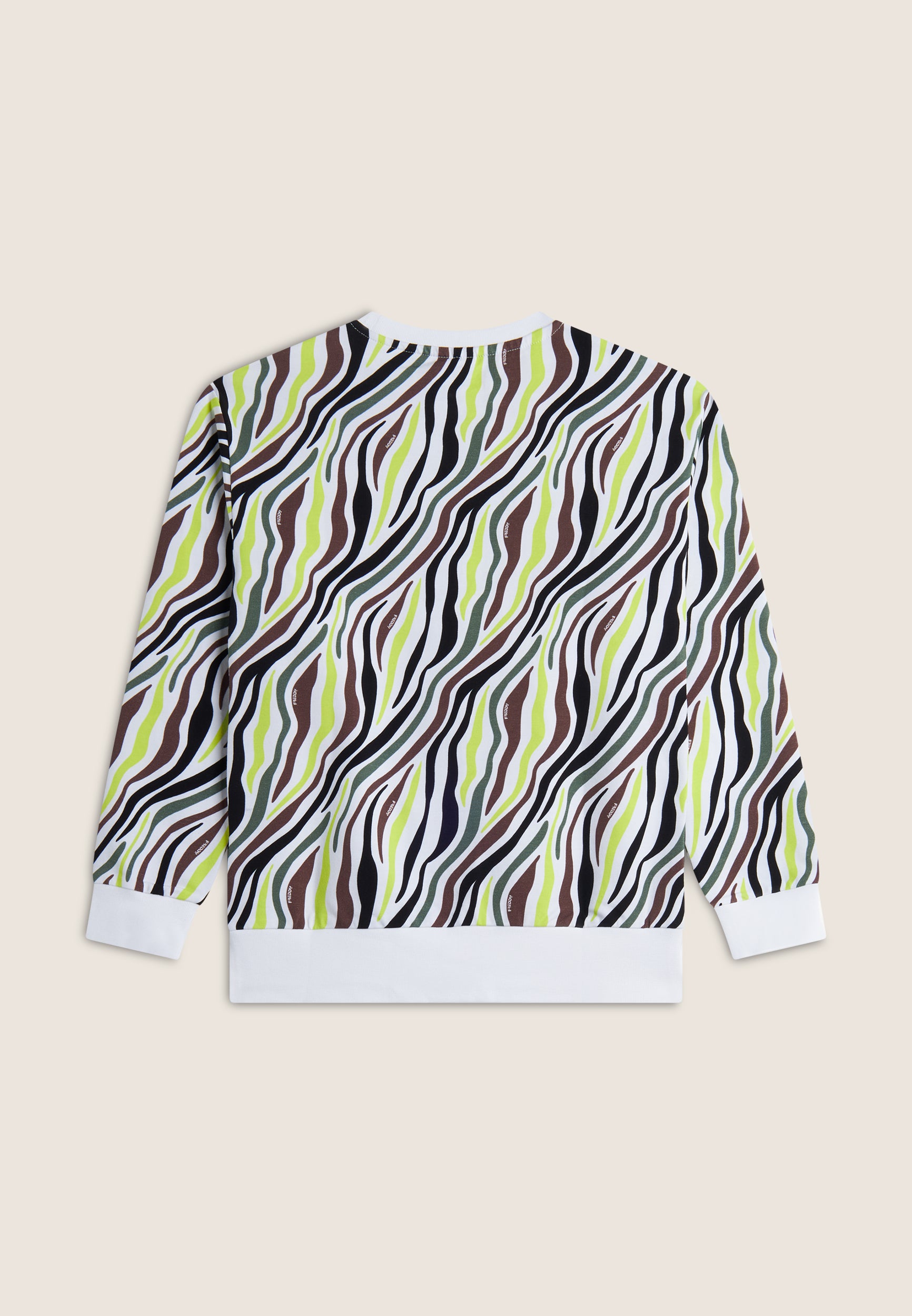 freddy-sweat-fille-col-rond-imprim-multicolore-fond-droit image 2