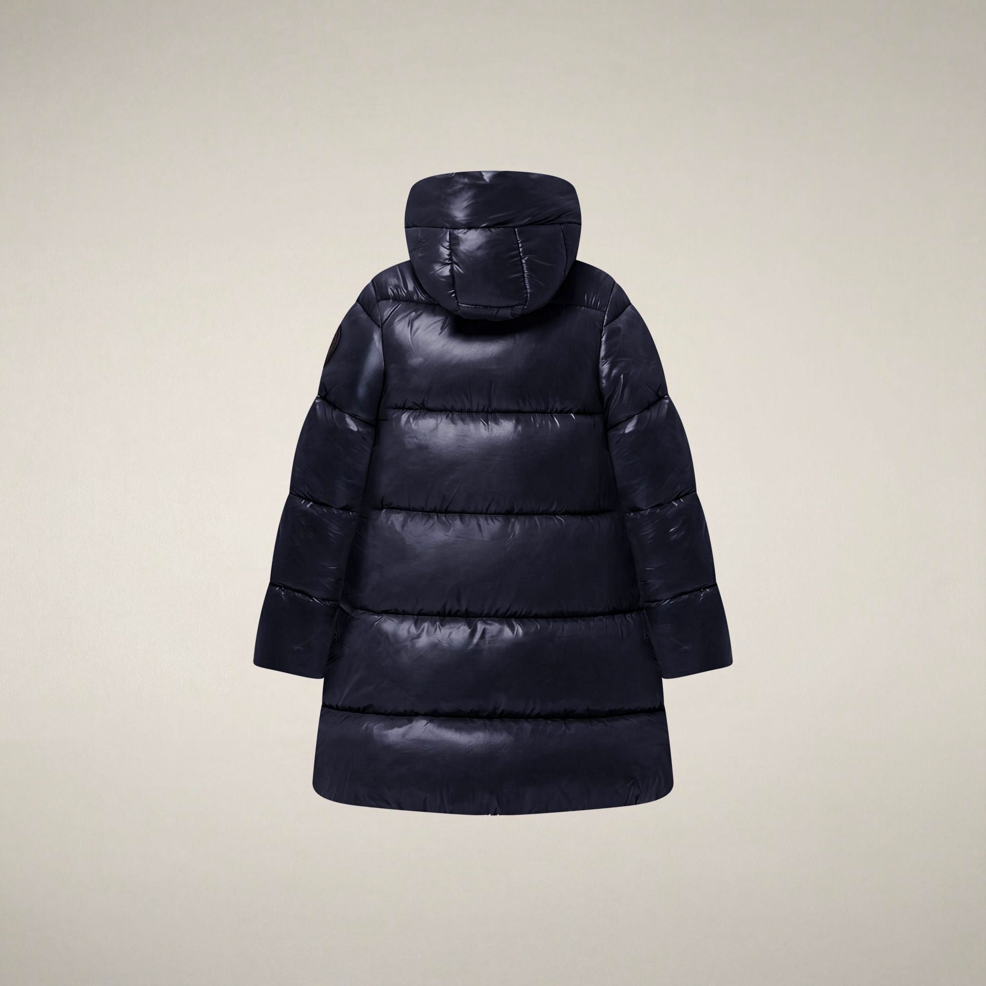 save-the-duck-millie-doudoune-fille-bleu-noir-maxi-capuche image 2