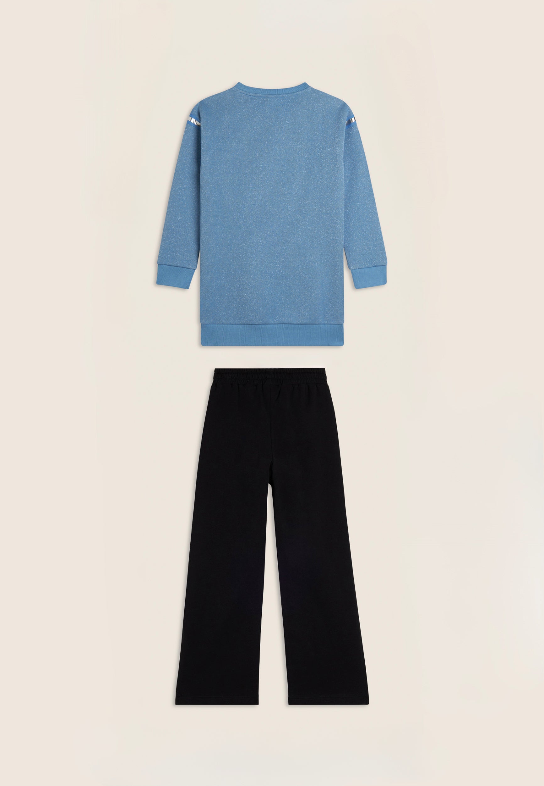 freddy-pantalon-sport-fille-jambe-large-fentes-lat-rales-coton-stretch image 2