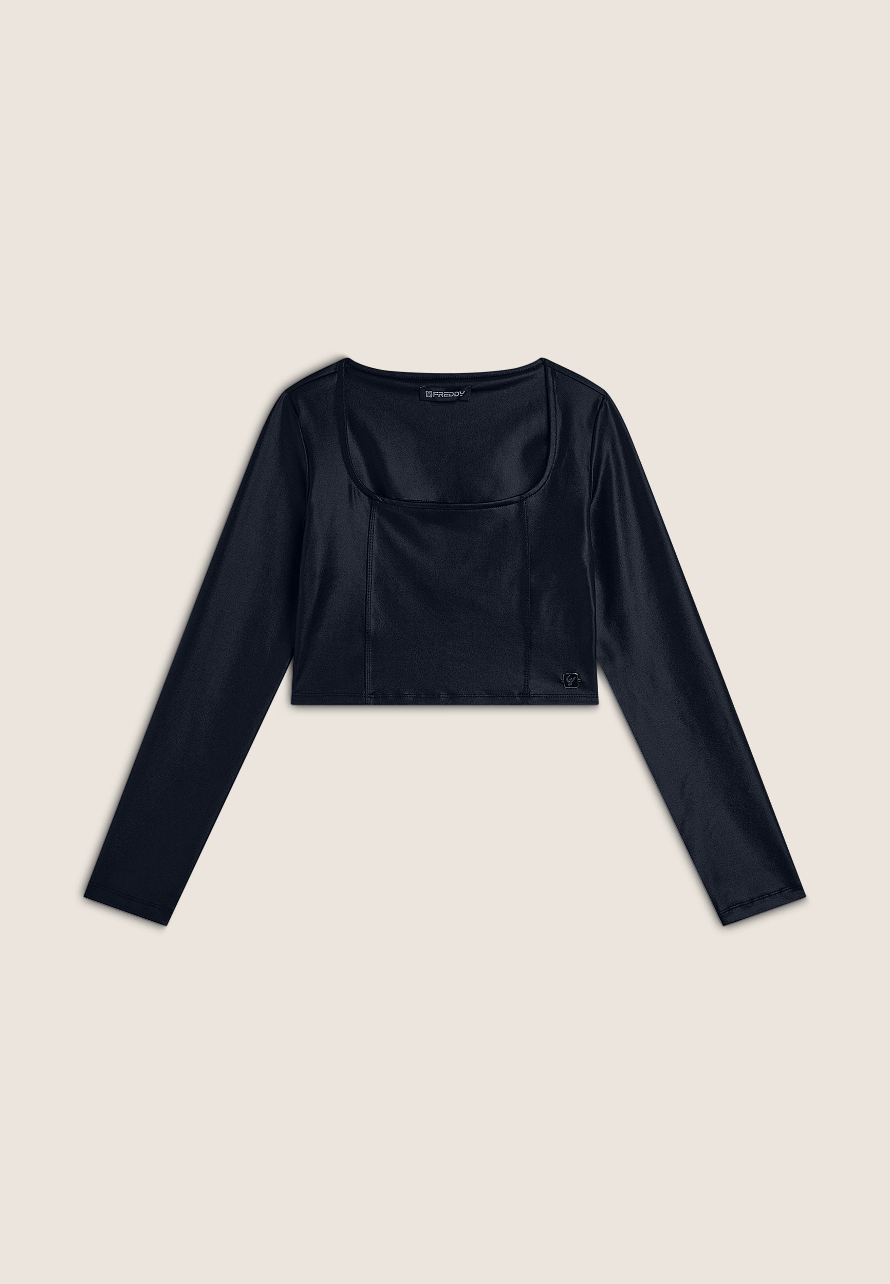 freddy-top-court-col-carr-effet-wet-d-i-w-o-femme image 8