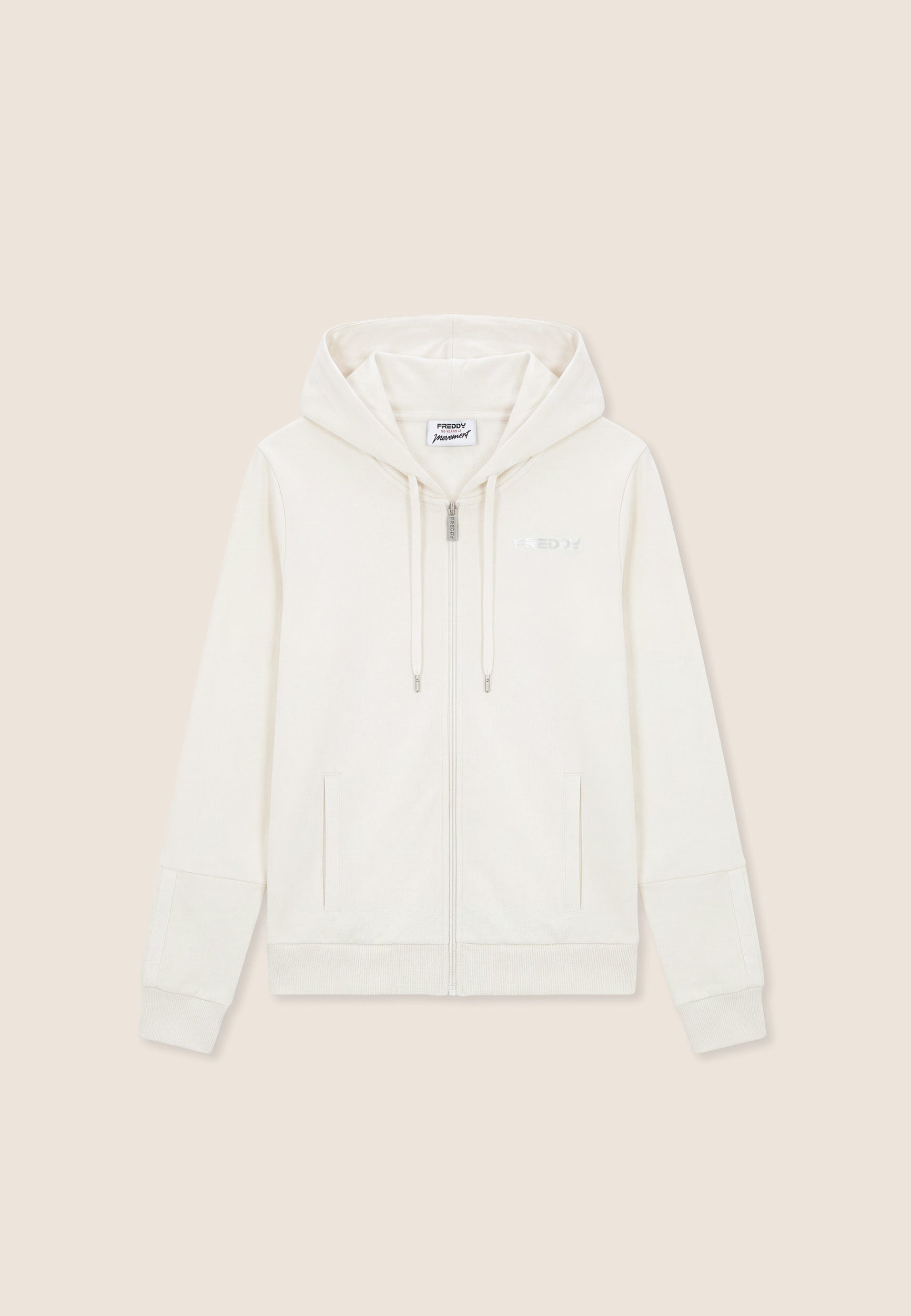 freddy-sweat-zip-capuche-lastiques-logot-s-sweat-garzato-soie-femme image 4