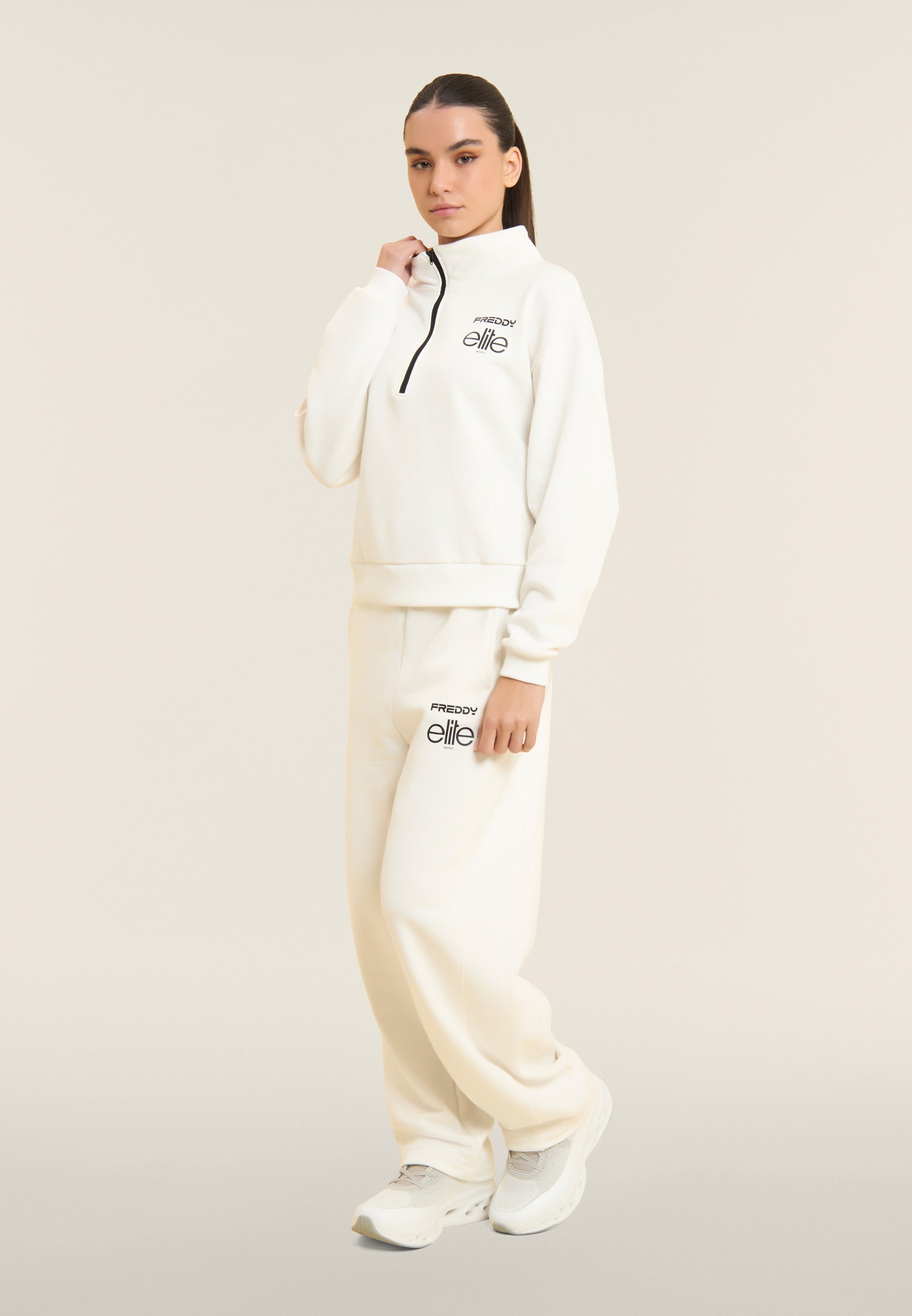 freddy-x-elite-sweat-femme-comfort-fit-demi-zip-coton image 5
