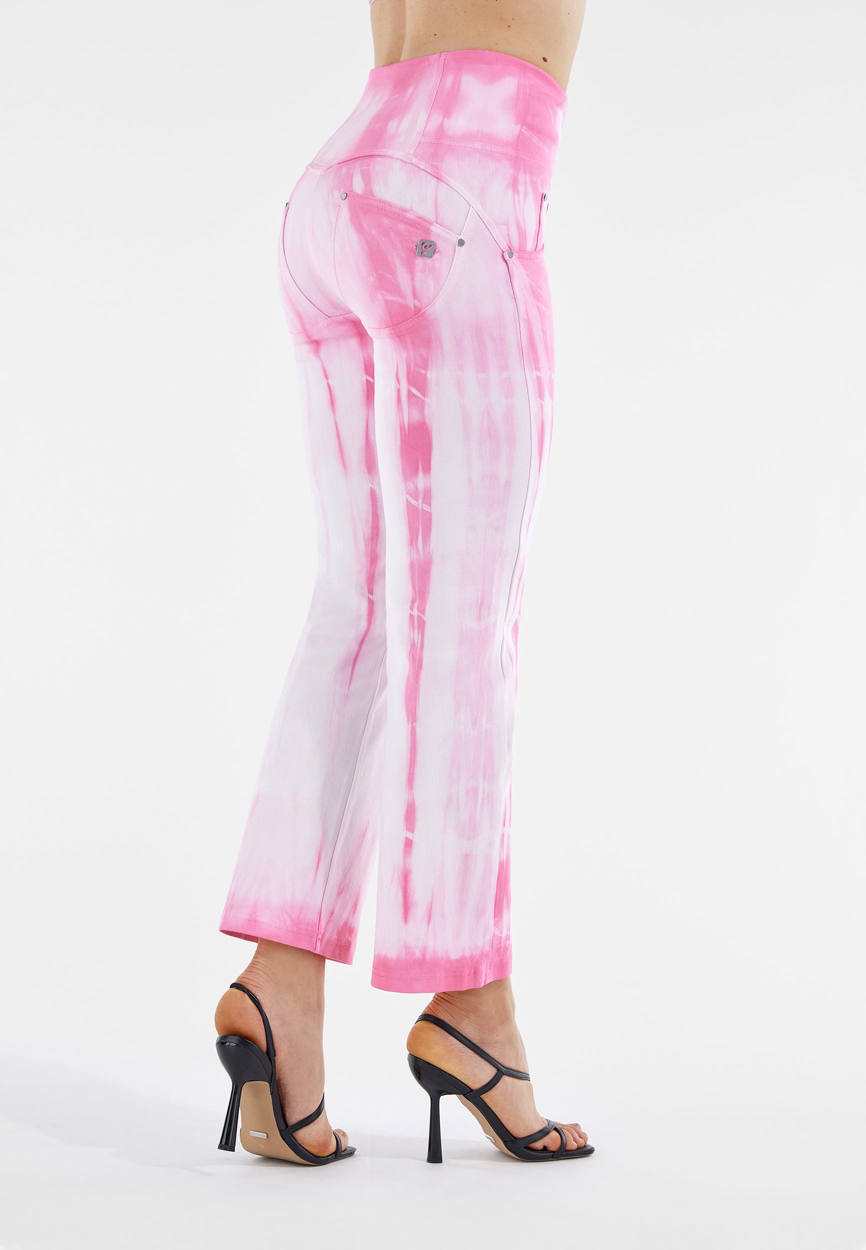 freddy-wr-up-pantalon-push-up-cropped-wide-gabardine-tie-dye image 1
