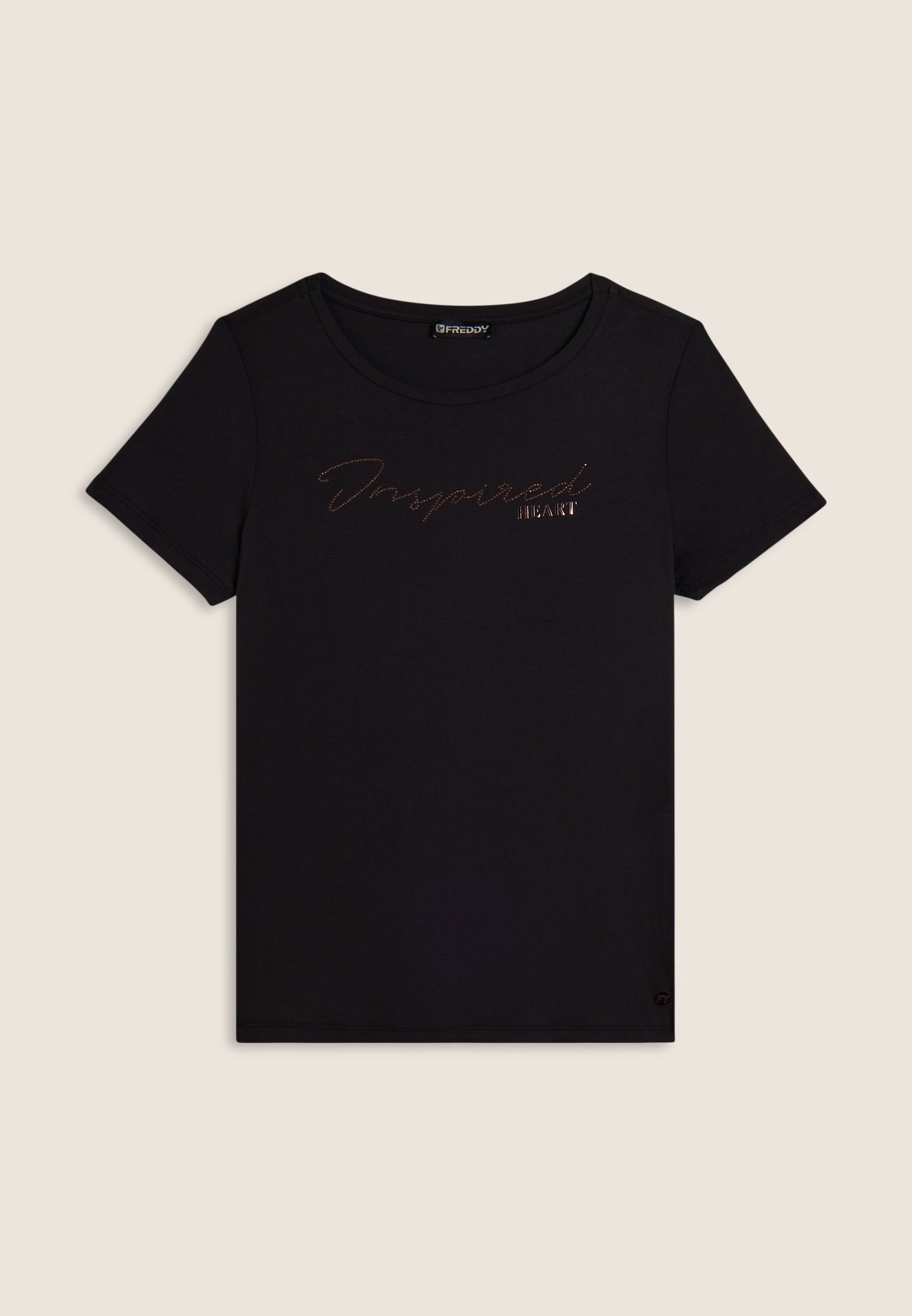 freddy-t-shirt-femme-inspired-heart-strass-jersey-viscose image 5