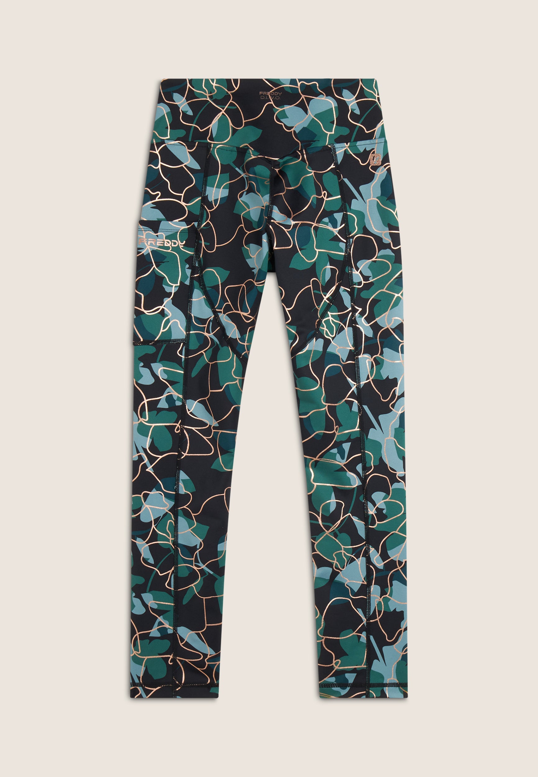 freddy-legging-7-8-taille-haute-technique-floral-bronze-d-i-w-o image 6