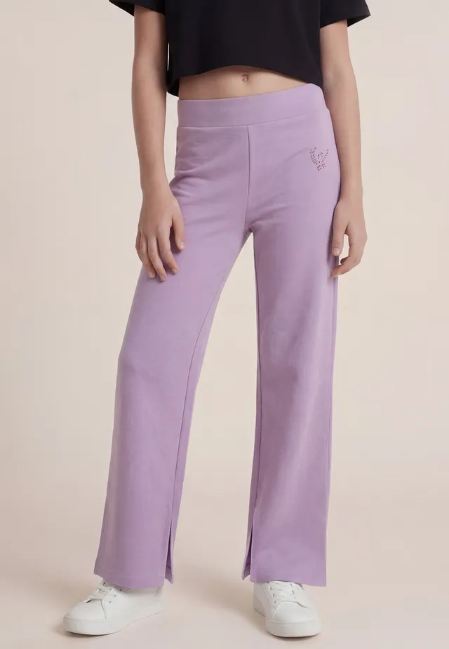 freddy-legging-flare-jersey-fentes-bas-avec-logo-strass image 1