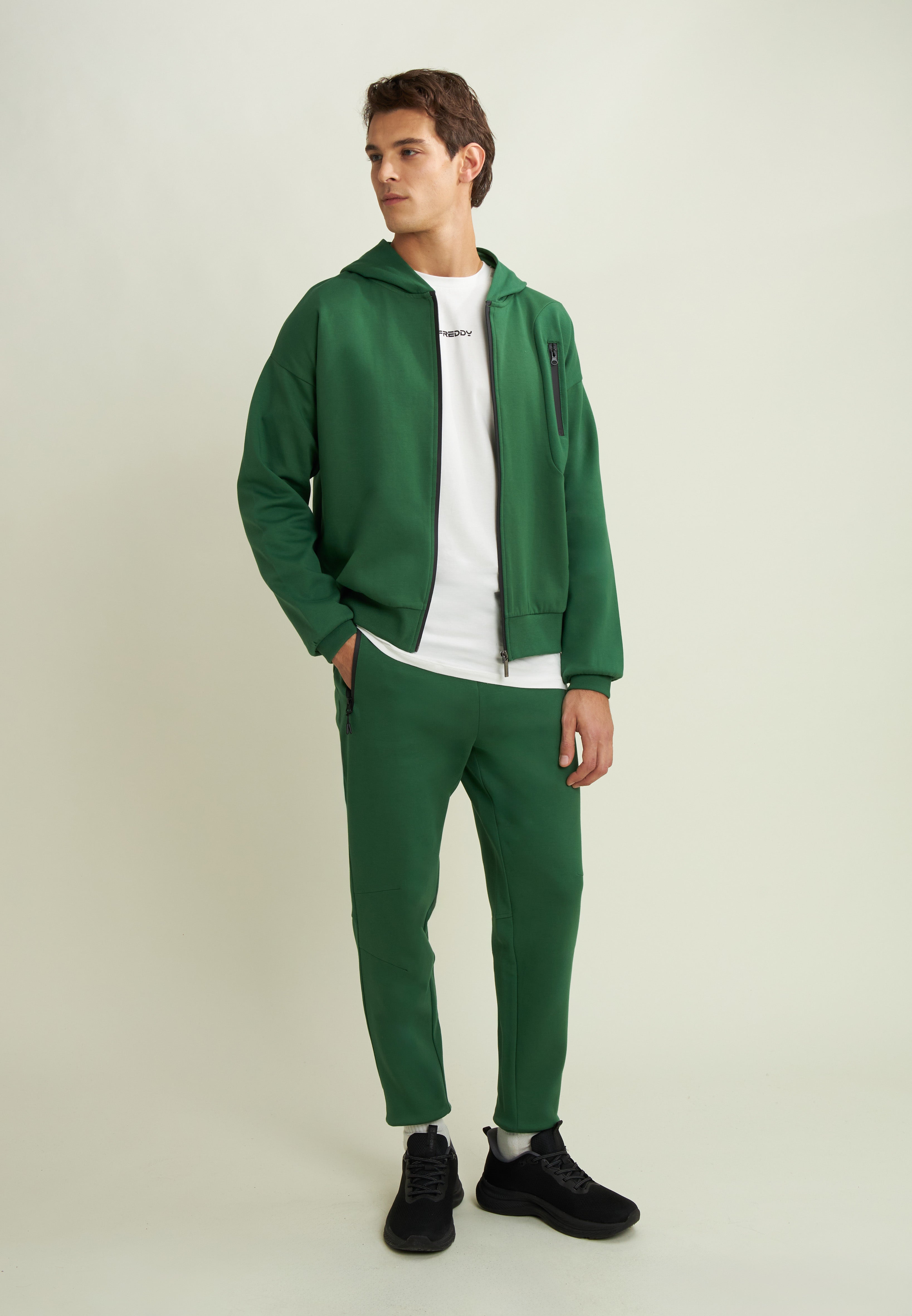 freddy-felpa-uomo-full-zip-con-cappuccio-jersey image 2