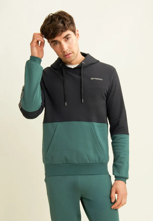 freddy-felpa-colour-block-capuche-jersey-coton-homme image 1