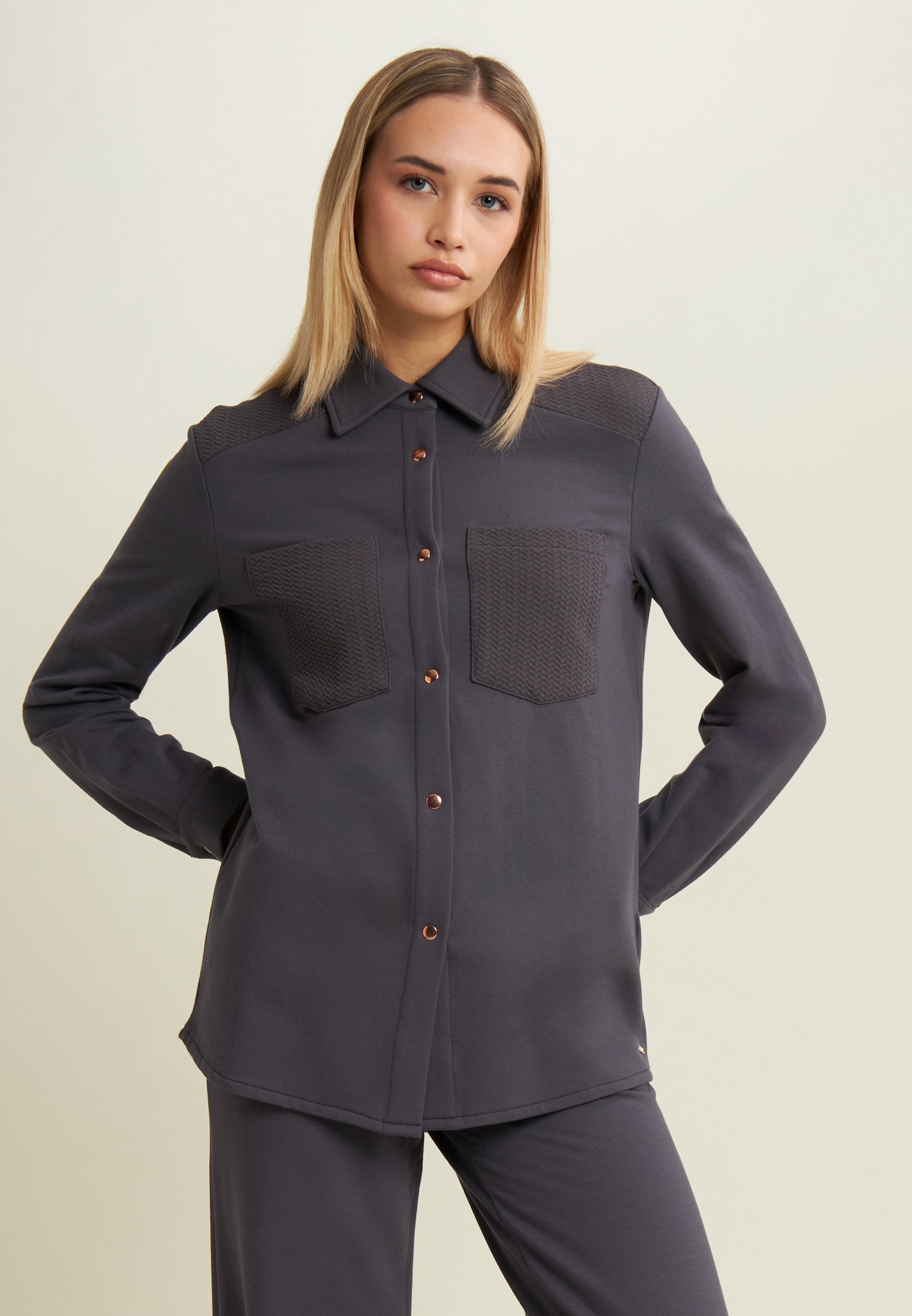 freddy-chemise-femme-sweat-modal-boutons-dor-s image 1