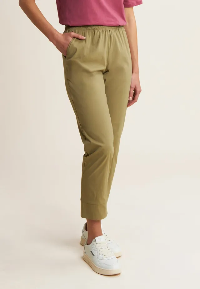 freddy-pantalon-popeline-elasticizzato-regular-fit-droit image 1