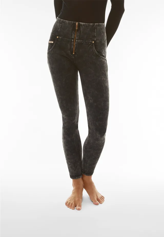 jean-freddy-wr-up-taille-haute-bull-denim-marble-wash image 1