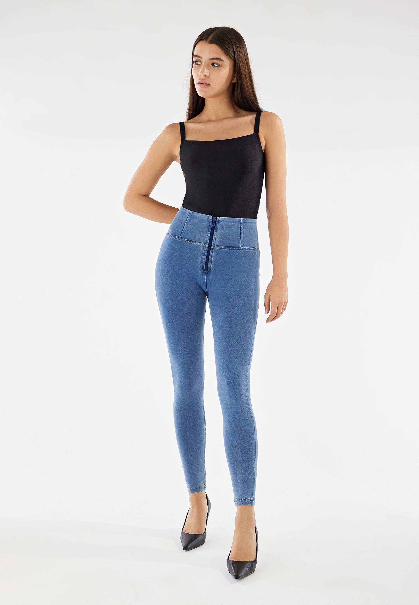 freddy-jeggings-wr-up-superskinny-taille-haute-zip-effet-denim image 2